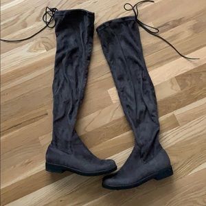 Knee High Gray Boots